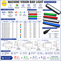 Barres lumineuses LED industrielles à vision artificielle de 22 mm de largeur, blanches, toutes tailles en stock, source d'éclairage linéaire