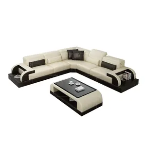 Internasional Pabrik Grosir Ruang Tamu Model Baru Kulit Sofa Kursi Empuk Set Furniture 2017