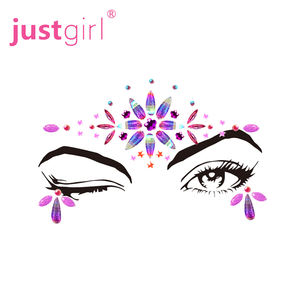 Autocollant décoratif <span class=keywords><strong>strass</strong></span> pour <span class=keywords><strong>visage</strong></span> et fête, bijoux adhésifs, nouvelle tendance, Festival, fête, 1 pièce - Product Image 2