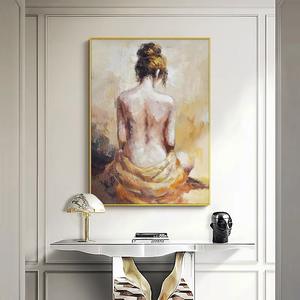 Peinture à l'huile sur toile moderne de haute qualité 100% faite à la main Belle <span class=keywords><strong>jeune</strong></span> fille nue pour la décoration de la maison Peinture murale - Product Image 3