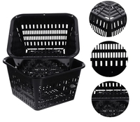 Panier en maille de plantation 12 pièces tasses en filet de jardin Pots en filet à mailles fendues Pots de pépinière de plantes en plastique