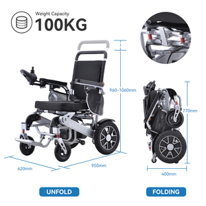 Gran oferta, silla de ruedas eléctrica plegable de lujo para viajes, batería de litio ligera, totalmente automática - Product Image 4