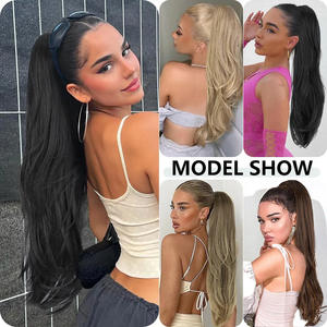 วิกผมหางม้าแบบผูกเชือก ทรงลอนเล็กน้อย สไตล์ครอส บอร์เดอร์  แบบตาข่ายยืดหยุ่น  สำหรับผู้หญิง - Product Image 4