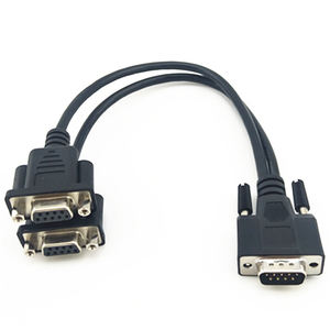 卸売DB9シリアル<span class=keywords><strong>RS232</strong></span>オス-デュアルメススプリッターY2wayケーブルコンピューター用 - Product Image 1