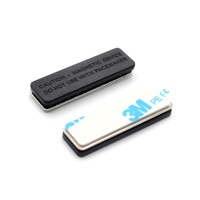 Étiquettes de nom d'entreprise en métal personnalisées vierges pour sublimation, rectangulaires noires, en émail souple, avec logo de marque, autocollant, badge, aimant 33x13 45x13