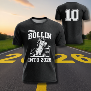 Maglietta Personalizzata Unicorno Capodanno 2026 con Nome Personalizzato Divertente Addio 2025 - Product Image 3