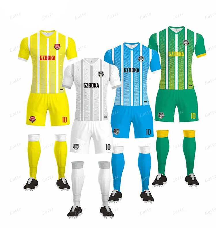 Thăng Hoa Bán Buôn Men Khô Nhanh Ngắn Tay Áo Bóng Đá Đồng Phục Bộ Bóng Đá Jersey Cho Câu Lạc Bộ Đội