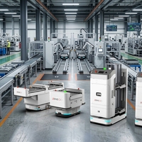Robot AGV de manutention d'entrepôt à navigation laser, convoyeur intelligent, capacité 300 kg, haute efficacité pour les marchandises d'usine