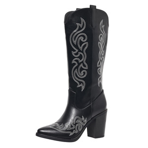 <span class=keywords><strong>Bottes</strong></span> pointues en cuir, <span class=keywords><strong>bottes</strong></span> cuissardes pour femmes, <span class=keywords><strong>bottes</strong></span> à talons hauts, mode, vente en gros directe d'usine - Product Image 4