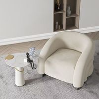 Fauteuil de loisirs rembourré 1688, pour salon et salle à manger, doux, écologique, durable, avec dossier en échelle et pieds en métal, pour salon et chambre à coucher