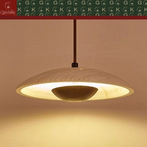 Lampe en travertin GOLDKING pour chambre et salle à manger, pierre beige naturelle avec insert en bois naturel, OEM ODM - Product Image 5