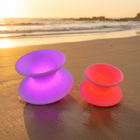 Fauteuil Gyroscopique Moderne en Plastique pour Enfants et Adultes, Chaise à Bascule Sensorielle Pivotante à 360° avec LED, Chaise de Bar d'Extérieur