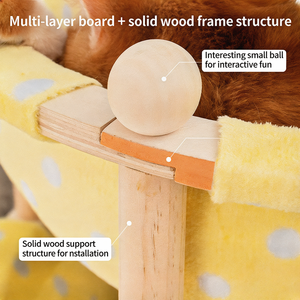 Love Climb Cool <span class=keywords><strong>Cat</strong></span> Doppelschichtiges Faltbares Rundes Gepunktetes Vier-Jahreszeiten-Universal-Haustierbett mit Kratzfläche - Product Image 3