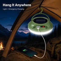 Lámpara Solar LED de 20W ABS, 2400mah, para Exteriores, Camping, Trabajo, Lámpara Colgante Solar, Venta al Por Mayor de Fábrica