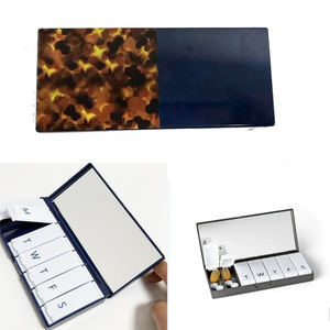 <b>Plastic</b> 7-Day Pillbox With <b>Mirror</b> White Compartment For Daily Medicine Storage Travel Use - Product Image 4