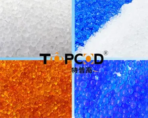 Grânulos de sílica gel ou saco a granel de 25kg atacado 1-3 2-4 3-5mm matéria-prima azul 20 agente auxiliar químico dessecante