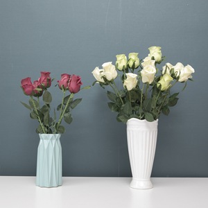 Rose artificielle CallaFloral, plante verte à branche unique, peinte, pour décoration de mariage, style INS - Product Image 2