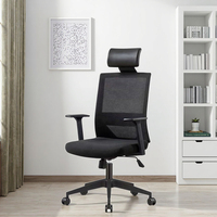 Chaise de bureau exécutive ergonomique moderne et confortable, avec accoudoirs réglables en hauteur, entièrement en maille, inclinable, couleur grise