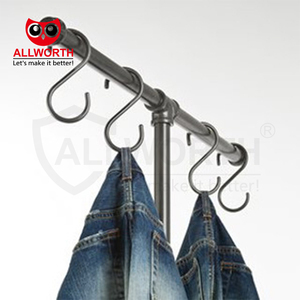 Hot Sale Floor Standing White Metal Frame <span class=keywords><strong>4</strong></span> Way Vestuário <span class=keywords><strong>Display</strong></span> <span class=keywords><strong>Rack</strong></span> com bandeira reta braços - Product Image 2