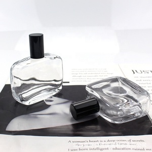 Botella de Perfume Exótica Unisex Multicolor Cuadrada y Plana de 80 ml, Botella de Vidrio con Atomizador - Product Image 6