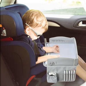 Bandeja de viaje para asiento de coche para niños, accesorios de bandeja para asiento de coche, mesa de actividades para niños pequeños, escritorio de vuelta con organizador de viaje de carretera, elementos esenciales - Product Image 2