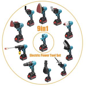 Perceuse électrique sans fil 18V 20V 21V au lithium, la meilleure, avec moteur sans balais, kit combiné d'outils de perçage puissants - Product Image 1