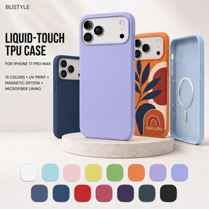 Funda de Teléfono Personalizada de Silicona Líquida Mate TPU para iPhone 16 15 14 17 18 <span class=keywords><strong>Pro</strong></span> Max, Cubierta Móvil Suave a Prueba de Golpes - Product Image 1