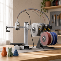 Printer 3D FDM Bamboo Lab A1 Mini Kecepatan Tinggi dengan Leveling Otomatis, Ringkas, dan Pencetakan Multiwarna untuk Proyek DIY, Pendidikan di Rumah