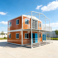 Maison modulaire préfabriquée sur mesure avec balcon avant, maison conteneur à structure en acier à assemblage rapide pour complexe hôtelier et villa