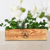 4 kit de démarrage de jardin avec plantation complète et boîte à fleurs en bois pour la cuisine Kit de culture d'herbes d'intérieur pour le bricolage de rebord de fenêtre
