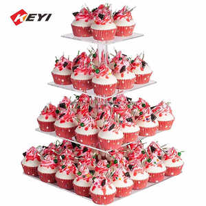 Décoration de mariage moderne personnalisée présentoir en acrylique Dessert gâteau collation <span class=keywords><strong>Buffet</strong></span> support de comptoir alimentaire pour réception de mariage - Product Image 6
