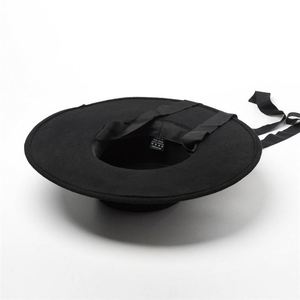 X1237 Sombreros de Fieltro de Lana de Ala Ancha y Copa Plana para Adultos Unisex, Transpirables para Exteriores, para Todas las Estaciones - Product Image 6