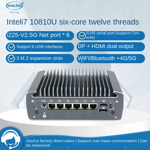 Siêu điện năng thấp giá rẻ Mini PC 10th Gen i3/i5/i7 6 2.5 gam Lan DDR4 M.2 Mini PC Win/<span class=keywords><strong>Linux</strong></span> cho ngành công nghiệp 4.0 mạng thông tin liên lạc Hub - Product Image 3