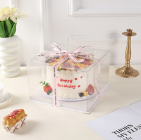 Boîte à Gâteaux Rectangulaire Jetable Grande Transparente en Plastique pour Usage Alimentaire, Vente en Gros