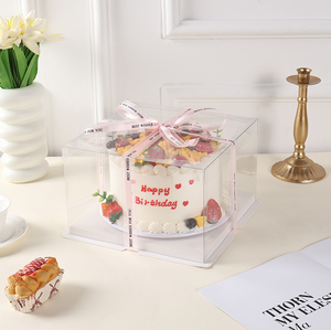 Contenitore Rettangolare Grande Trasparente in Plastica per Dessert e Torte Monouso per Uso Alimentare all'Ingrosso - Product Image 4