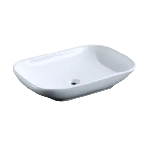 Ciotola da bagno facile da pulire lavabo ovale lavabo in ceramica bianca lavabo da bagno