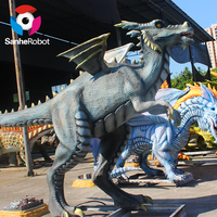 Statue de dragon grandeur nature Zigong Sanhe, robot animé géant réaliste, dragon animatronique