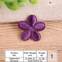 Patchs brodés de fleurs 2,8*2,9 cm, thermocollants, pour réparation de vêtements, patchs décoratifs brodés pour vestes, jeans, sacs