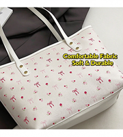 Sac à bandoulière en cuir PU à motif floral avec nœud, grande capacité, style universitaire, avec portefeuille