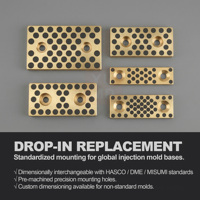 Plaques de glissement en bronze graphite autolubrifiantes personnalisées pour moules d'injection