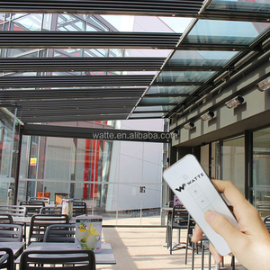 Pergola Contemporanea Personalizzata per Esterni con Tetto Piatto, Kit con Lucernario Elettrico Mobile, Vetro Basso Emissivo Scorrevole Motorizzato Retrattile - Product Image 6
