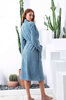 Peignoir à capuche en coton turc biologique certifié GOTS pour femmes, qualité spa, lavable en machine