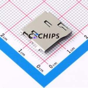 HX TF-CARD H1.8 SY SD Card / Memory Card Connector SMD Connector Self-Return Type MicroSD Card (TF Card) Card Holder 2mm - Product Image 1