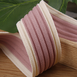 Intercolor dệt kim micro-đàn hồi Webbing dệt Polyester vành đai túi vai dây đeo phụ kiện quần áo - Product Image 6