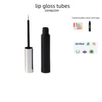Tubes de mascara en plastique vides de 5,5 ml, couleur personnalisée, luxe portable, étiquette privée, bouchon à vis, brosse applicatrice, emballage cosmétique OEM & ODM