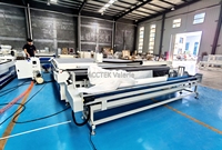 Mesa de Corte Textil Digital CNC, Máquina de Corte Automática con Cuchilla Circular para Lona, Tela y Tejidos