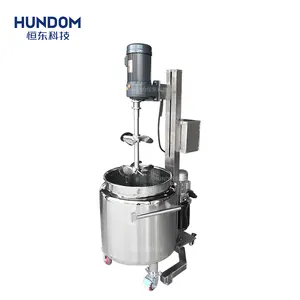 1000l Milk Mixing Tank Ointment Homogeneous lift Emulsifier Manufacturing Equipment Face Washing Milk Ghee Making Mixing Tank