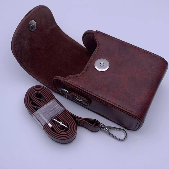 Small Travel Crossbody Camera Bag Custom Leather Camera Case with Belt Clip Custom Color Digital Cable Storage Lightweight