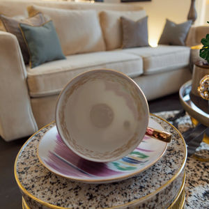 ชุดกาแฟและชาอาหรับสไตล์ยุโรปสุดหรูชุดถ้วยลายเครื่องเคลือบดินเผาสุดหรูพร้อมกล่องของขวัญสำหรับใช้ในบ้าน - Product Image 2