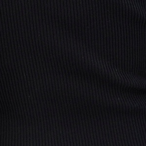 Vestido midi casual de punto acanalado con busto contorneado y tirantes finos con abertura lateral para mujer, color negro - Product Image 6